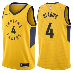 2017-18 Victor Oladipo Indiana Pacers #4 Statement Gold Basketball Jersey 39977