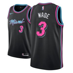 2018-19 Dwyane Wade Miami Heat #3 City Edition Basketball Jersey Black 37849