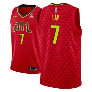 2018-19 Jeremy Lin Atlanta Hawks #7 Statement Red Basketball Jersey 37827