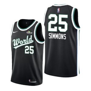 2019 Ben Simmons Team World #25 Rising Star Basketball Jersey Black 37709