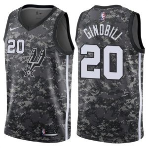 2017-18 Manu Ginobili San Antonio Spurs #20 City Camo Basketball Jersey 44938