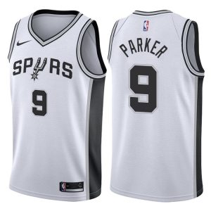 2017-18 Tony Parker San Antonio Spurs #9 Association Basketball Jersey White Black 44875