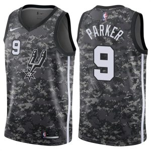 2017-18 Tony Parker San Antonio Spurs #9 City Camo Basketball Jersey 44900