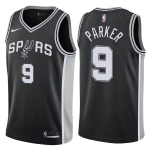 2017-18 Tony Parker San Antonio Spurs #9 Icon Black Basketball Jersey 44884