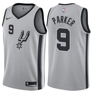 2017-18 Tony Parker San Antonio Spurs #9 Statement Gray Basketball Jersey 44892