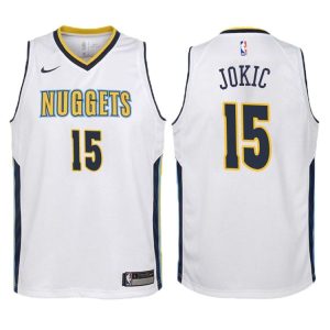 2017-18 Nikola Jokic Denver Nuggets #15 Association White Basketball Jersey 45780