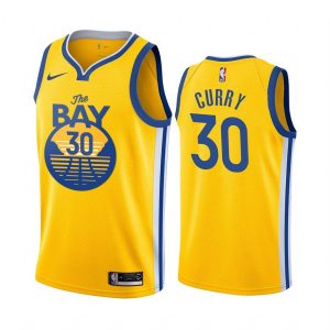 Basketball Jersey 2019-20 Warriors #30 Stephen Curry Statement Edition Gold Swingman Jersey 49315