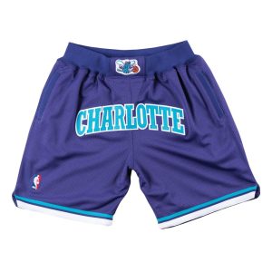 Sports shorts 2019 Just Don Charlotte Hornets Shorts Purple violet 46252