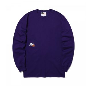 Sweatshirt MADNESS x WIND AND SEA LONG SLEEVE PRINT TEE Purple violet 47073