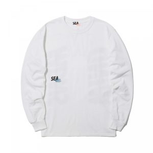 Sweatshirt MADNESS x WIND AND SEA LONG SLEEVE PRINT TEE White white 47086