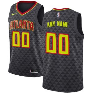 2019-20 Atlanta Hawks Swingman Custom Black Icon Edition Basketball Jersey 52641