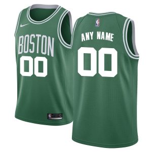 2019-20 Boston Celtics Swingman Custom Green Basketball Jersey – Icon Edition Brown 52678