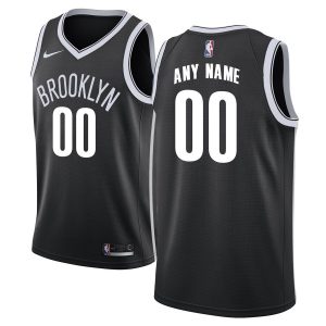 2019-20 Brooklyn Nets Custom Name Black Basketball Jersey – Icon Edition 52623