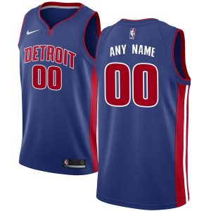 2019-20 Detroit Pistons Swingman Custom Blue Icon Edition Basketball Jersey Yellow 52881