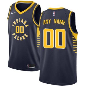 2019-20 Indiana Pacers Swingman Custom Navy Icon Edition Basketball Jersey Black 54463