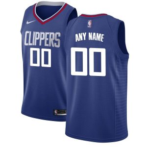 2019-20 LA Clippers Swingman Custom Blue Icon Edition Basketball Jersey Orange 54471