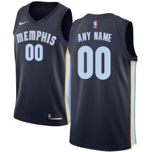 2019-20 Memphis Grizzlies Swingman Basketball Jersey Custom Navy Icon Edition Pink 54519