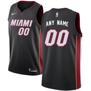 2019-20 Miami Heat Swingman Custom Black Basketball Jersey – Icon Edition Green 54557