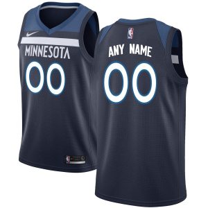 2019-20 Minnesota Timberwolves Swingman Basketball Jersey Custom Navy Icon Edition Black 54590