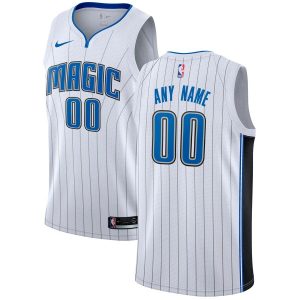 2019-20 Orlando Magic Custom Swingman White Association Edition Basketball Jersey Green 54733