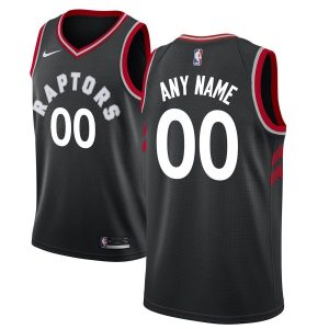 2019-20 Toronto Raptors Custom Swingman Black Statement Edition Basketball Jersey Cream 54866