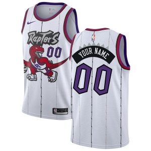 Basketball Jersey 2019-20 Toronto Raptors Hardwood Classics Custom Swingman White Black 54874