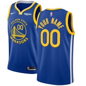 2019-20 Warriors Custom Swingman Royal Icon Edition Basketball Jersey Green 54384