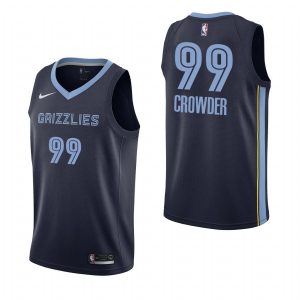 2019-20 Memphis Grizzlies Jae Crowder #99 Navy Icon Edition Basketball Jersey 56616