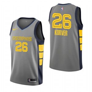 2019-20 Memphis Grizzlies Kyle Korver #26 Gray City Edition Basketball Jersey 56600