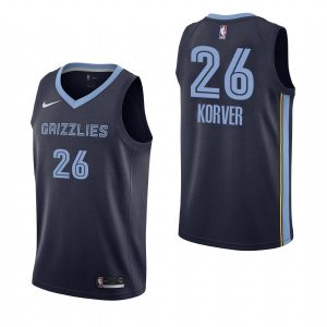 2019-20 Memphis Grizzlies Kyle Korver #26 Navy Icon Edition Basketball Jersey 56583