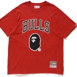 BAPE x Mitchell & Ness Bulls Tee Red 56877