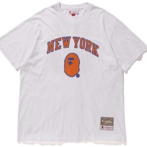 BAPE x Mitchell & Ness Knicks Tee White 56859