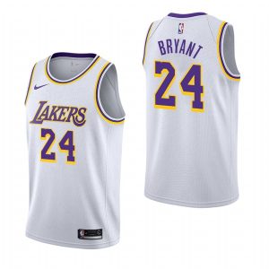 2018-19 Kobe Bryant Los Angeles Lakers #24 Association White Basketball Jersey 61823