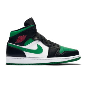 Air Jordan 1 Mid Green Toe Sneakers 554724 067