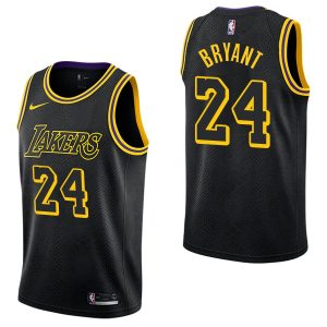 Los Angeles Lakers Kobe Bryant #24 City Black Retire Basketball Jersey Tang 61809