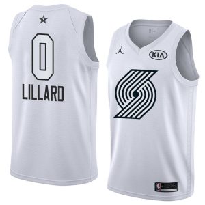 Basketball Jersey 2018 All-Star Blazers Damian Lillard #0 White Swingman Jersey 63791