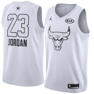 2018 All-Star Bulls Michael Jordan #23 White Swingman Jersey Basketball Jersey 63856