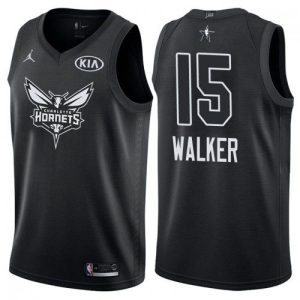 Basketball Jersey 2018 All-Star Charlotte Hornets Kemba Walker #15 Black Swingman Jersey 63669