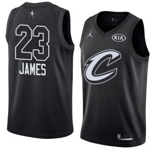 Basketball Jersey 2018 All-Star Cleveland Cavaliers LeBron James #23 Black Swingman Jersey 63653