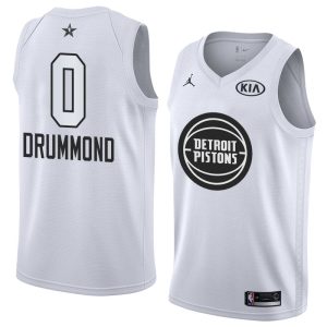 Basketball Jersey 2018 All-Star Detroit Pistons Andre Drummond #0 White Swingman Jersey 63742