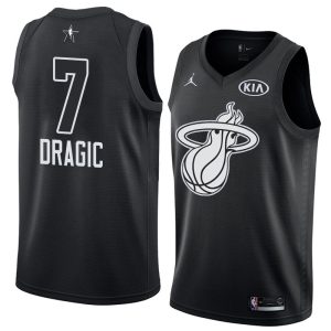 Basketball Jersey 2018 All-Star Miami Heat Goran Dragic #7 Black Swingman Jersey 63629