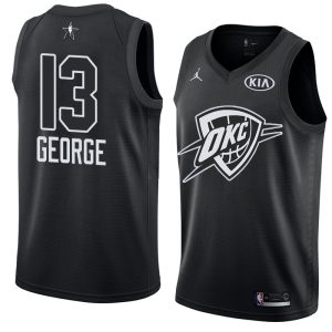 Basketball Jersey 2018 All-Star OKC Paul George #13 Black Swingman Jersey 63661