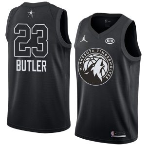 Basketball Jersey 2018 All-Star Timberwolves Jimmy Butler #23 Black Swingman Jersey 63588