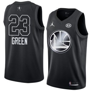 Basketball Jersey 2018 All-Star Warriors Draymond Green #23 Black Swingman Jersey 63561