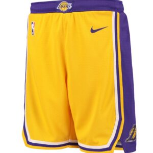 Sports Shorts 2019-20 NBA Los Angeles Lakers Yellow Icon Swingman Shorts yellow AJ5617 728