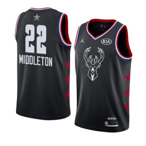 Basketball Jersey 2019 NBA All-Star Bucks Khris Middleton #22 Black Swingman Jersey 64217