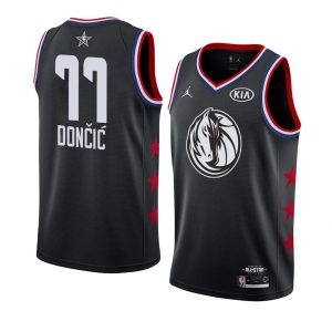 Basketball Jersey 2019 NBA All-Star Mavericks Luka Doncic #77 Black Swingman Jersey White 64169