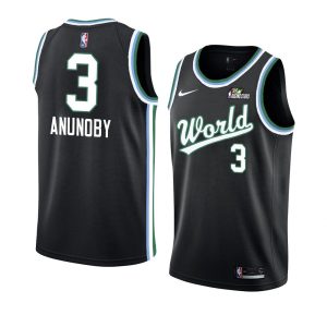 2019 Team USA OG Anunoby #3 NBA Rising Star Black Swingman Basketball Jersey 63400