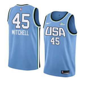 2019 Team World Donovan Mitchell #45 NBA Rising Star Blue Swingman Basketball Jersey 63373