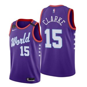 2020 Memphis Grizzlies Brandon Clarke #15 NBA Rising Star World Team Purple Basketball Jersey Blue 63186